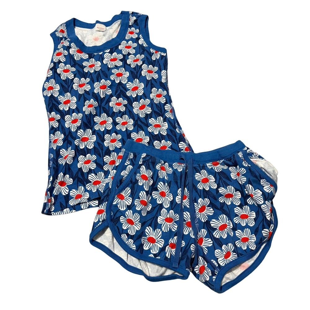 Hanna Andersson Women's Floral Two Piece Pajama- Size Small